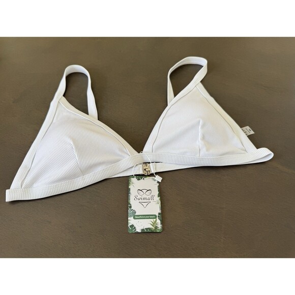 Swimall Triangle Bikini Set Brazilian Sporty Two Piece Swimsuit white XLARGE - Picture 15 of 16